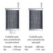 Corbeille de propreté en acier perforé avec couvercle idéale pour le milieu urbain - Grande capacité 75 L - BORNEO_1