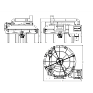 Four à pain rotatif à sole tournante avec foyer latéral - Chauffage au bois - Surface utile : 4,9 m² - Référence FBOULR2500FL_1