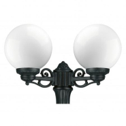 Luminaire pour mât 2 bras DOPO Indura Globo IP65 E27 2x70W - Noir - 5248_1