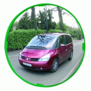 Miroir multi-usages - cadre vert - intérieur ou extérieur - vision 90° - garanties Polymir (3 ans) / PAS (5 ans)_1