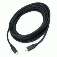 ROLINE Câble compatible USB 3.2 Gen2, C-C, M/M, 4K UHD-1, 10Gbit/s, Emark, 100W, noir, 5 m_1