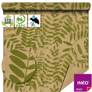 Rouleau papier kraft brun 80g imprimé Accacias - 80cm x 50m - anti-humidité - personnalisable - exclusivité Inéo Pack_1