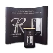 Stand parapluie ViStand - structure courbe en aluminium anodisé avec valisette convertible en comptoir_1