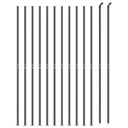 Vidaxl clôture en treillis métallique avec bride anthracite 2,2x25 m 154303_1
