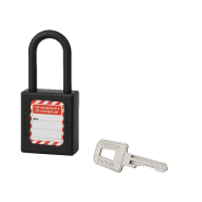 Cadenas de consignation loto lockout tagout 40 mm anse nylon ø 6 x 38 mm noir