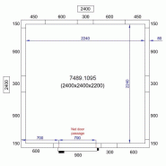 Chambre froide négative 2400X2400X2200 - 80mm Pro Line Combisteel_1