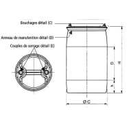 Fût 220L MH - 2 bondes - Bleu - Sotralentz_1
