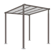 Abri Vélo Milan - Dimensions 2500x2880x2434 mm - Acier et Polycarbonate - Traité Anti-UV_1