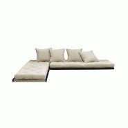 Banquette futon tatami CHICO beige - Couchage modulable 140x200 cm ou 2x70x200 cm - Marque KARUP_1