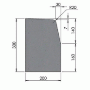 Bordure de voirie T4 U+B 20x30x100cm - Béton - Alkern_1