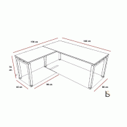 Bureau d'angle Quadra - Mobel Linea. - Blanc 9010, 160, Gauche_2