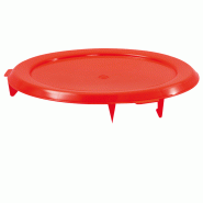 Couvercle plat pour conteneur alimentaire HACCP 75L Gilac - Rouge_1