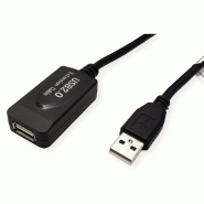 STANDARD Prolongation active USB 2.0, avec Repeater, noir, 10 m_1