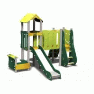 Structure de jeux combinées 2 tours avec kiosque Neo - NEO20905I - CREA Equipements - pour enfants de 2 à 8 ans_1