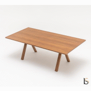 Table de réunion Viga - MDD - Non, 220, Placage chêne cuivré_1