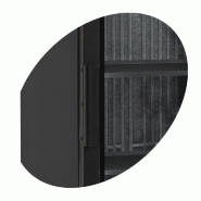 Vitrine réfrigérée noire - SCU1425H - finition élégante, porte vitrée réversible, froid ventilé, LED_1
