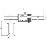 Pied à coulisse digital - touches couteaux - capacité 18-200mm pour mesures intérieures longues_1