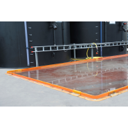 Barrière d'étanchéité fixe, pour rétention des produits dangereux, en intérieur ou en extérieur - eco-barrière_1