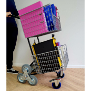 Chariot courrier 2 paniers roues étoiles - Référence : TR15 2PA R6_1