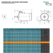 Moteur électrique triphasé 230/400v - 1,5 kW - 1000 tr/min - CEMER MS Alu - Bride B3 - IP55_1