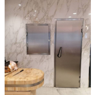 Porte de chambre froide inox bouchonné ou brossé - sur-mesure_1
