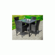Table de jardin en aluminium havana 90 noir – MTF – aluminium – 3exn0043_1