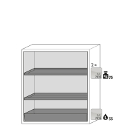 Armoire de sécurité S-CLASSIC-90 modèle S90.129.120 - Réf 30121-001-33746 - Type 90 - Stockage de substances dangereuses inflammables - Certifiée NF EN 14470-1 et GS_1