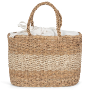 Sac panier en jute et jonc de mer - Kimood - Réf: KINS138 - 21L - Commerce équitable_1