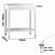 Table en inox avec étagère 70x60 cm_1