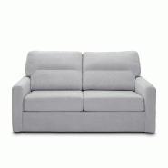 Canapé convertible express Toulouse 140 cm - Matelas 16 cm - Tissu tweed gris clair - Fabrication artisanale italienne_1