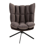 Fauteuil relax pivotant Pietra - tissu gris foncé, design contemporain et confort optimal_1