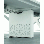 Grande table de réunion X8 avec plateaux laqués Officity. - Blanc 9010, Orange, 640_1