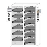 Armoire de sécurité combinée K-PHOENIX Vol.2-90 - Modèle K90.196.120.MF.FWAC - Réf 30334-001-33840 - Stockage mixte inflammables et corrosifs_1