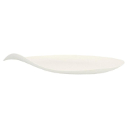 Assiette Feuille bagasse blanche 23x3,4cm - par 100_1