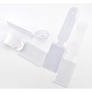 Porte étiquette bagage en vinyle - Référence : ids98 - Lot de 100 - Blanc ou transparent_1