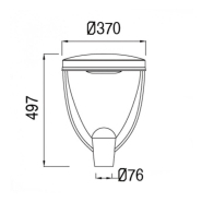 Réverbère LED 36W Conic - Philips LUMILEDS SMD 3030 160lm/W - Référence CANICO40_1