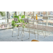 Table haute design NEW SCHOOL - polyvalente et élégante pour bureaux, salles de détente, restauration et halls d'accueil_1