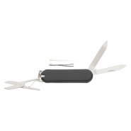 Couteau de poche multifonctions - 6 fonctions - Mini format - Couleur noire - 21g_1