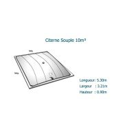 Citerne souple pour eau potable WP1100 – Neatfx – Volume 10 m³ – Toile EXOM ACS et équipements inclus_1