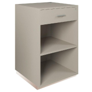 Comptoir Vertigo T03 MDF naturel et taupe avec tiroir 60x60x93cm_1