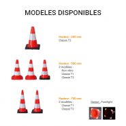 Cônes de chantier K5A - différents modèles et hauteurs - options de rétro-réflexion_1
