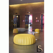 Grand pouf design Gelée - Slide - Blanc_1