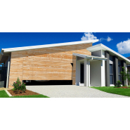 Porte de garage sectionnelle affleurante Kaméléo - finition lames aluminium design Renson - protection anti pince-doigts_1