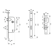 Serrure encastrable pour porte intérieure - Pêne dormant ½ tour - V/BR - Référence 00931192 - Marque THIRARD_1