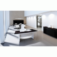 Table de réunion ARCO - bois laqué noir, plateaux et façades plaqués avec vernis opaque translucide_1