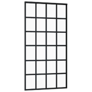 Vidaxl porte coulissante et quincaillerie verre et aluminium 102x205cm 3081967_1