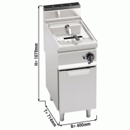 Friteuse à gaz professionnelle 10 litres sur meuble_1