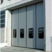 Porte accordéon en acier ou aluminium laqué