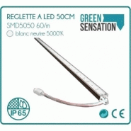 Réglette LED blanc neutre (5800°K) - 50 cm - IP65 - Aluminium - Haute luminosité_1