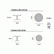 Table basse d'accueil ronde Tak - Mobel Linea - 80, Blanc, Blanc_1